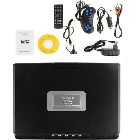 9.8" LCD Afficher Lecteur de DVD Lecteur de téléviseur portable 270 Ecran rotatif Avec lecteur de carte USB/SD