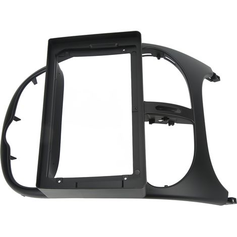 Console centrale GPS 9 pouces cadre tableau de bord garniture remplacement Peugeot 206 2000-2008, façade noir, kit visserie, compatible navigation. (1/5)