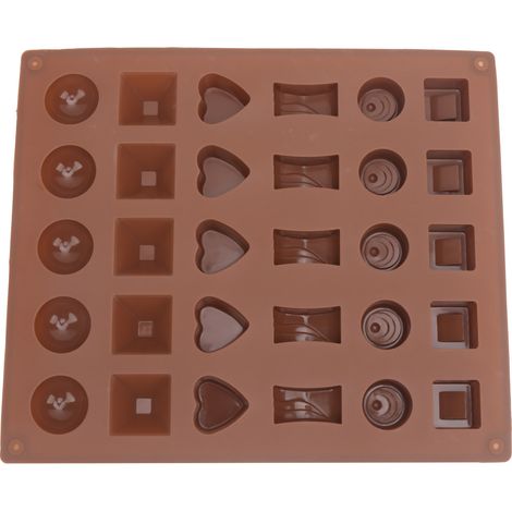 Silikon-Schokoladenform, geometrische Formen – DIY-Backzubehör für Kuchen und Süßigkeiten (1/5)