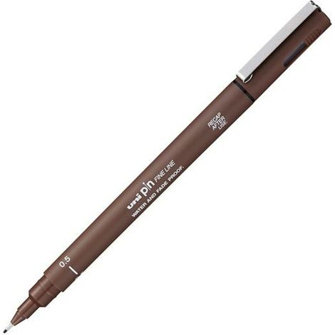UNIBALL MARCADOR PERMANENTE CALIBRADOS PIN05-200(S) SEPIA -12U-