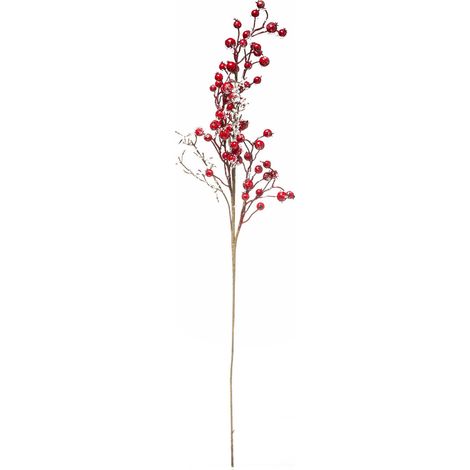 Branche décorative spéciale fêtes Baies rouges finition effet sucre H 73 cm - Feeric Christmas (1/2)