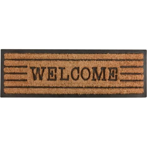 Tapis en fibres de coco inscription Welcome (1/3)