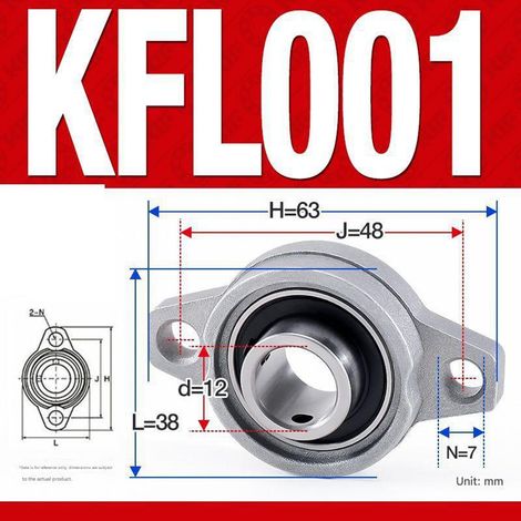 Satz mit 4 KFL001 Zinklegierungs-Stehlagern – KP08 KFL08 Diamantlagerstütze, 12 mm Innenbohrung, für Getriebe und Maschinen, Silber