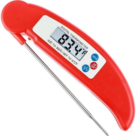 Thermomètre alimentaire numérique à sonde pliable pour viande, steak et barbecue, thermomètre pour eau et huile, outils de cuisine (1/5)