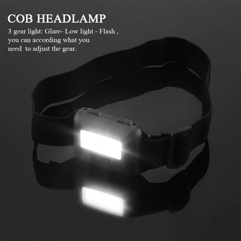 Mini headlamp, adjustable lighting, for hiking, camping and climbing, black. (1/5)
