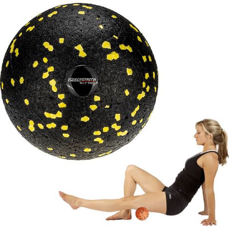 AQUA-SPORT POWERSTRECH EPP BALL 8CM ROLLER BLACK-YELLOW AS06144 (1/3)