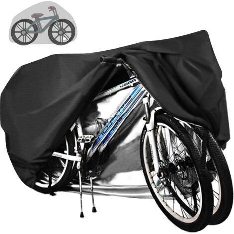 Bâche de protection pour 2 vélos - Imperméable - Tissu Oxford 210D respirant avec œillets de verrouillage - 200 x 85 x 110 cm - Pour VTT et course (1/5)