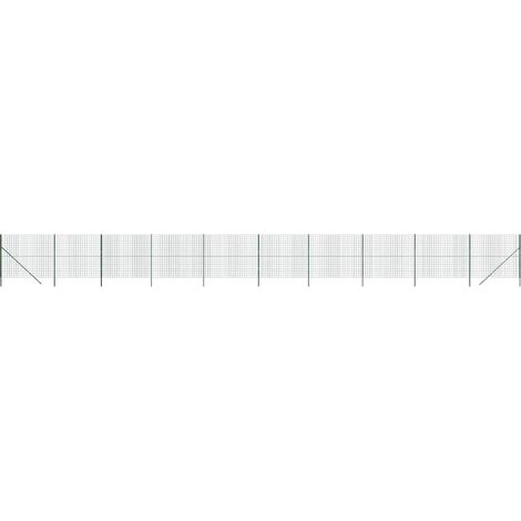 Clôture en treillis métallique vert 2x25 m acier galvanisé (1/5)