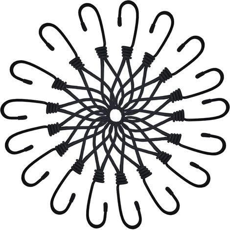 30 tenditori elastici con ganci, corde elastiche bungee da 16 cm, corde elastiche bungee per fissare teloni, campeggio, tende, gazebo - Crezuo