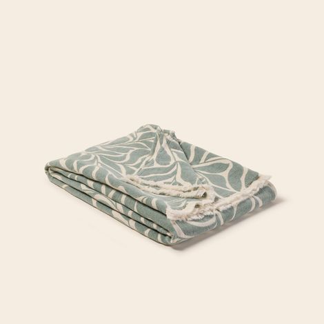 Plaid en Jacquard chenille au motif végétal LOUENN