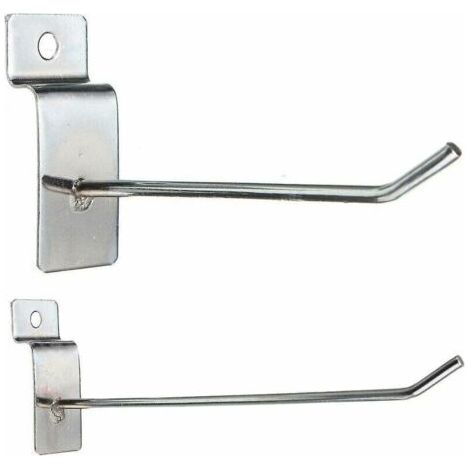 25 x Lamellenwand-Einzelhakenstift-Ladendisplay-Halterung, 100 mm (1/5)