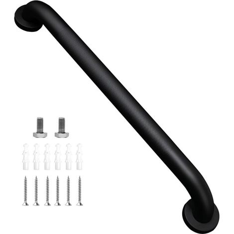 Badezimmer-Handlauf aus Edelstahl 304, geeignet für Badewanne und Treppe, mattschwarz, 50 cm