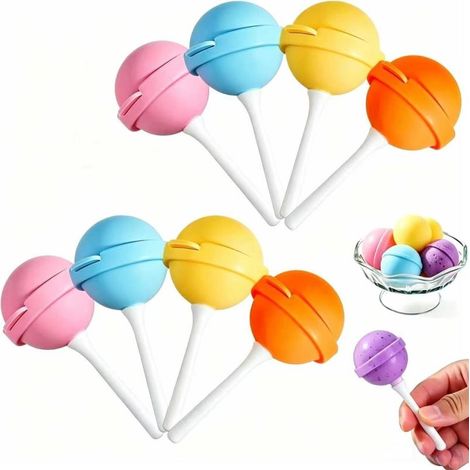 Moule à glace forme sucette hockey – 8 pièces colorées – Créatif – Bar/Soirées festives (1/5)