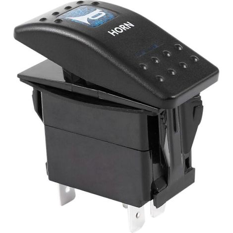 LED-Wippschalter mit blauem Hupenmuster, 12 V/20 A, 24 V/10 A (1/4)