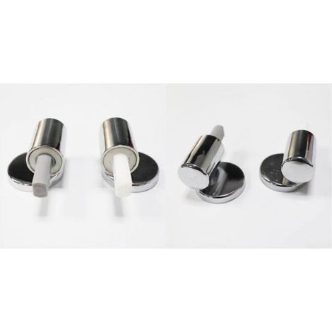 Set di 4 kit di ricambio per sedili WC, compatibili con modelli tradizionali e moderni, con chiusura ammortizzata, cerniere a sgancio rapido e cerniere di fissaggio superiori.