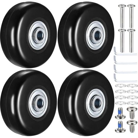 Replacement suitcase wheels, 50 x 18 mm replacement luggage wheels, replacement rubber wheels for suitcases and trolleys (1/5)