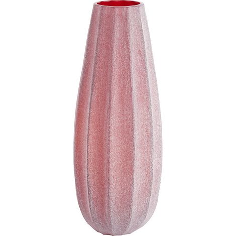 Vase Bradley rose vieilli verre 18x45cm (1/4)