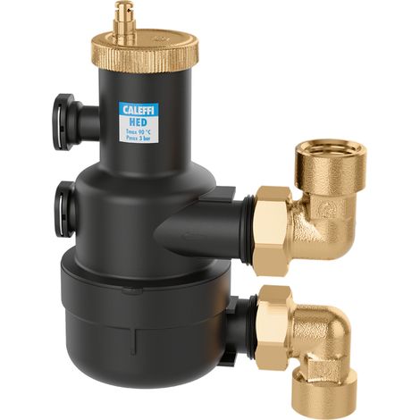 Caleffi – Dégazeur radiateur 551606 – Haute efficacité – Corps en technopolymère – Réglable pour installation horizontale et verticale – Pmax 3 bar