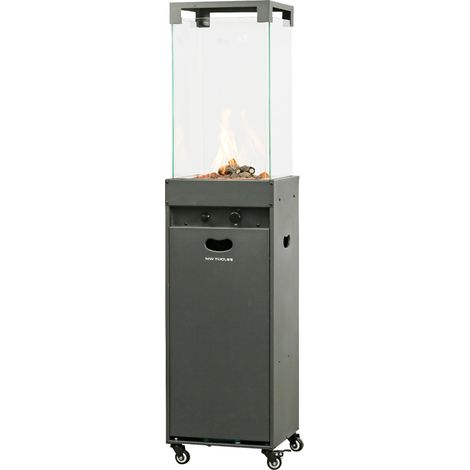 Mw Tools – Chauffage de terrasse infrarouge 8,0 kW pour espaces extérieurs – Flamme visible 360° – Autonome propane/butane – WGP30I (1/5)