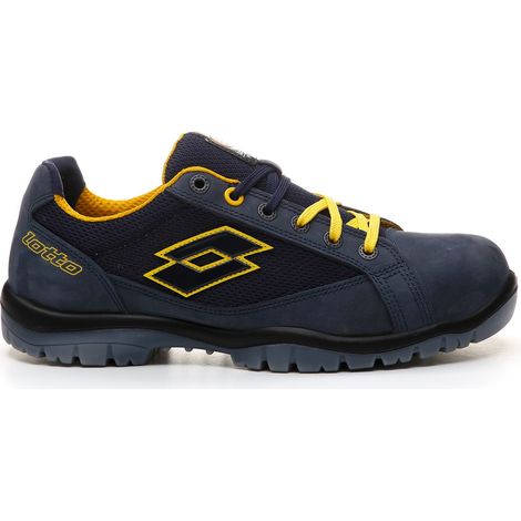 Scarpa antinfortunistica bassa grigio/giallo in nubuk e tessuto norma s1p src modello jump 500 n°44 LOTTO (1/5)