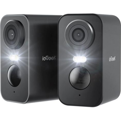 2pcs caméra de surveillance ieGeek Wi-Fi Extérieure/Intérieur sans fil 2K, vision nocturne à couleurs, détection de mouvement PIR (1/5)