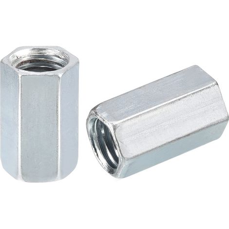 5pcs M12x16x25mm Raccord Écrous Galvanisé Carbone Acier (1/5)