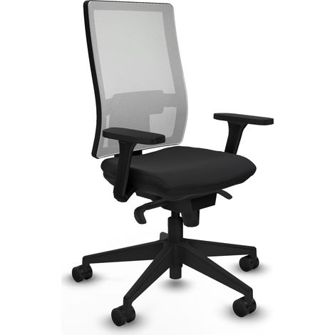 Horna sincro malla blanca similpiel negro brazos 3D base piramidal ruedas 65mm nailon (1/5)
