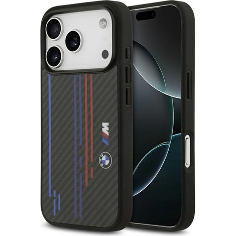 BMW M Kevlar-Linien & Logo MagSafe Hülle für iPhone 17 Pro Schwarz (1/5)