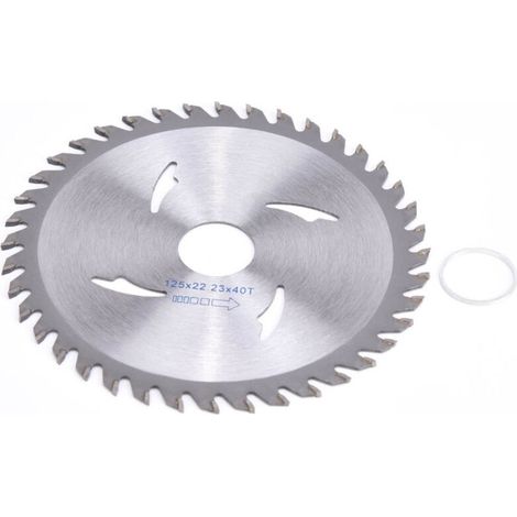 Lame de scie circulaire 125 mm denture carbure pour bois, disque de coupe 40 dents, alésage 22.23 mm (1/5)