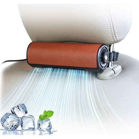 Ventilateur de siège de voiture (marron), ventilateur de siège de voiture USB réglable pour tous les camions et les sièges de bureau (1/5)