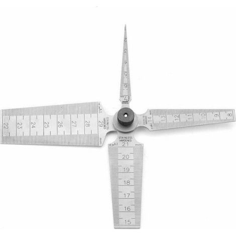 Jauge Conique - Acier Inoxydable - Pour Inspection de Soudure et Mesure de Diamètre Intérieur - Lot de 1 (1/4)