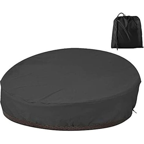 Housse Protection Canapé-lit Rond - 204 x 60 cm - Tissu Oxford 210D Imperméable - Anti-UV Coupe-vent - Avec Sac Rangement (1/5)
