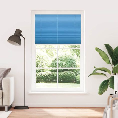 Store plissé bleu 120x200 cm largeur du tissu 119,4cm polyester