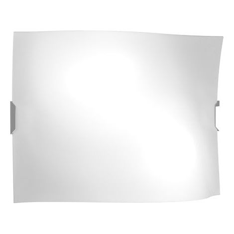 Applique Contemporanea Wing Metallo Vetro Bianco Satinato 2 Luci E27 36Cm