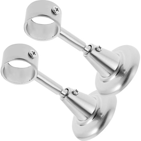2 Pièces Support de Tringle à Rideaux à Fixation Plafond en Alliage D'aluminium 28 Mm Diamètre, Lot de 2 Pièces Couleur Sable, Support de Rideau Robuste pour Fixation Plafond, (1/5)