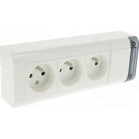 Legrand Base múltiple DLPlus blanca 3 tomas 16A