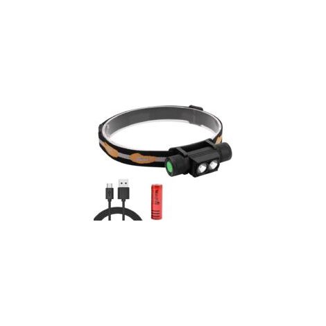 Wiederaufladbare Stirnlampe mit 1200 Lumen, 2 XML-L2 LED-Stirnlampen, leicht und wasserdicht, mit austauschbarem Akku für Wandern, Camping und Angeln. – Crezuo