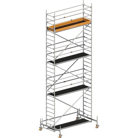 Layher Rollgerüst Uni Standard P2 mit Uni Telegeländer 8,35m AH (1/3)