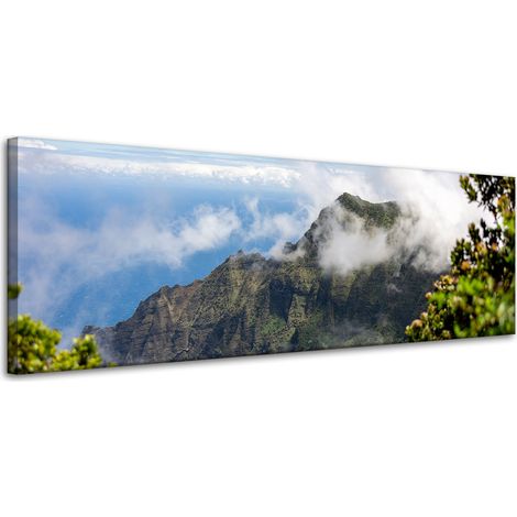 Leinwandgemälde Architektur Berglandschaft 120x40