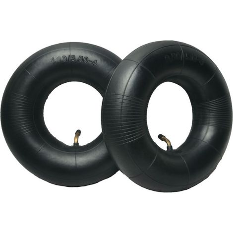 Chambre A Air - Valve Droite TR13 - Pour Pneus 410/350-4 - Compatible Chariots Jardin Brouettes Tondeuses - Lot De 2 (1/5)