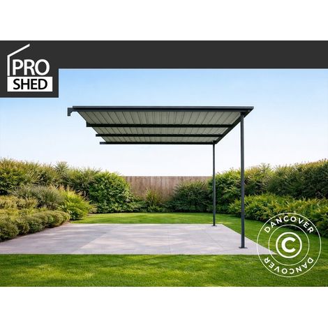 Extension pour abri de jardin avec lucarne, 2,36x2,79x2,02m, 6,5m2, ProShed®, Anthracite (1/2)