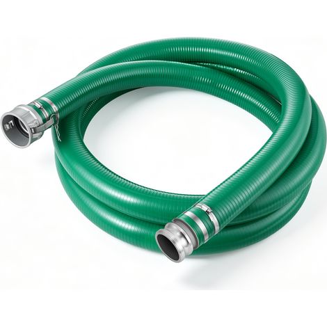 VEVOR Tuyau Aspiration Pompe 76,2 mm 6,1 m Tuyau deAspiration en PVC Vert pour Pompes de Piscine/a Filtre a Sable/Submersibles/Eaux Usees, 4,1 bar Pression Max., avec Raccords a Came Male et Femelle (1/5)