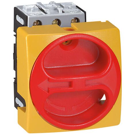 Interrupteur-sectionneur rotatif complet encastré cadenassable - tripolaire - 32A - LEGRAND