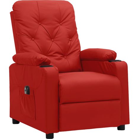Maison Exclusive - Relaxsessel Elektrisch Weinrot Kunstleder (1/5)