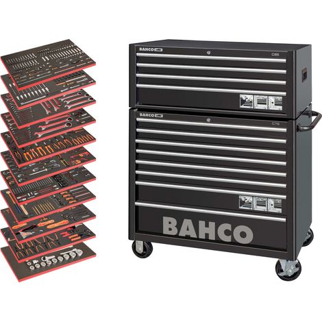 Bahco MONSTER Tool Trolley General Purpose Tool Kit, 758 Piece BAHMONSTER