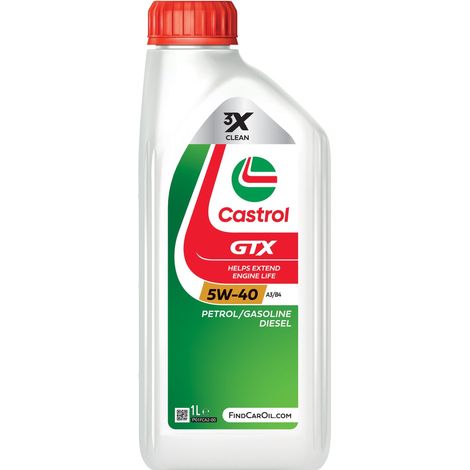 Castrol GTX 5W-40 ACEA A3/B4 ACEA C3 1L Sintetico Olio Motore Lubrificante Auto (1/5)