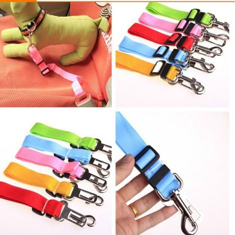 Trade Shop - LEINE AUTO-SICHERHEITSGURT SICHERHEITSHALSBAND HUND NYLON EINSTELLBAR - (1/5)