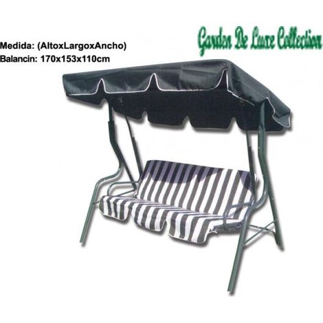 Balancin Metalico Para Jardin 3 Plazas