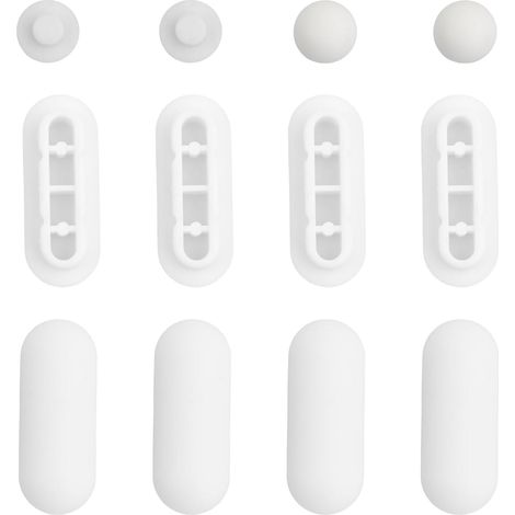 12 Pièces Pare-Chocs de Siège de Toilette, Tampon de Siège de Toilette Amélioré la Stabilité des Toilettes Tampons Abattant WC Tampon de Siège de Toilette pour les Hôtels Familiaux(Blanc) (1/5)