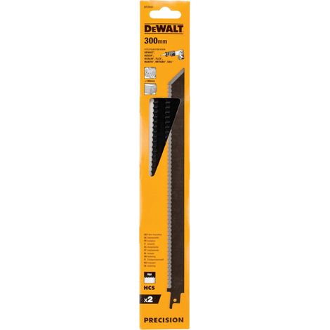 Lame de scie sabre DeWALT, Longueur de coupe 300mm, X 2 ( Prix pour Paquet de 2 )